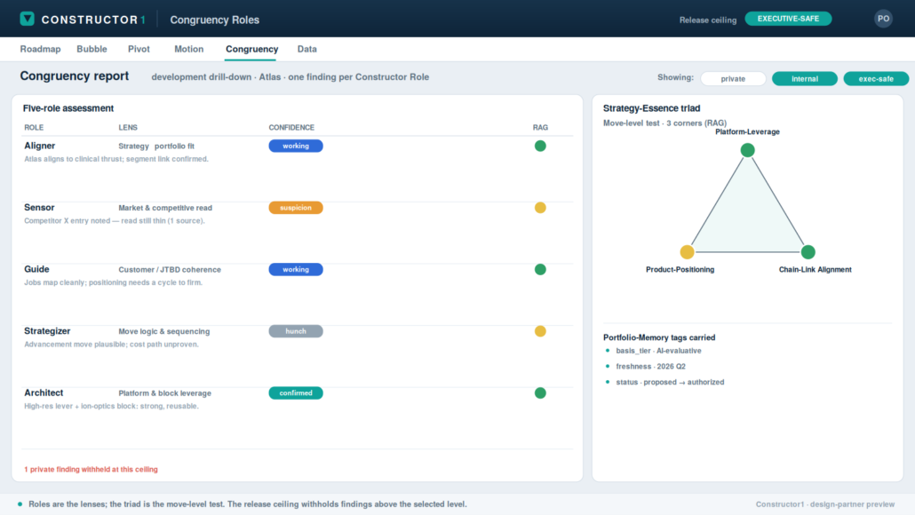 Congruency across the five Constructor roles